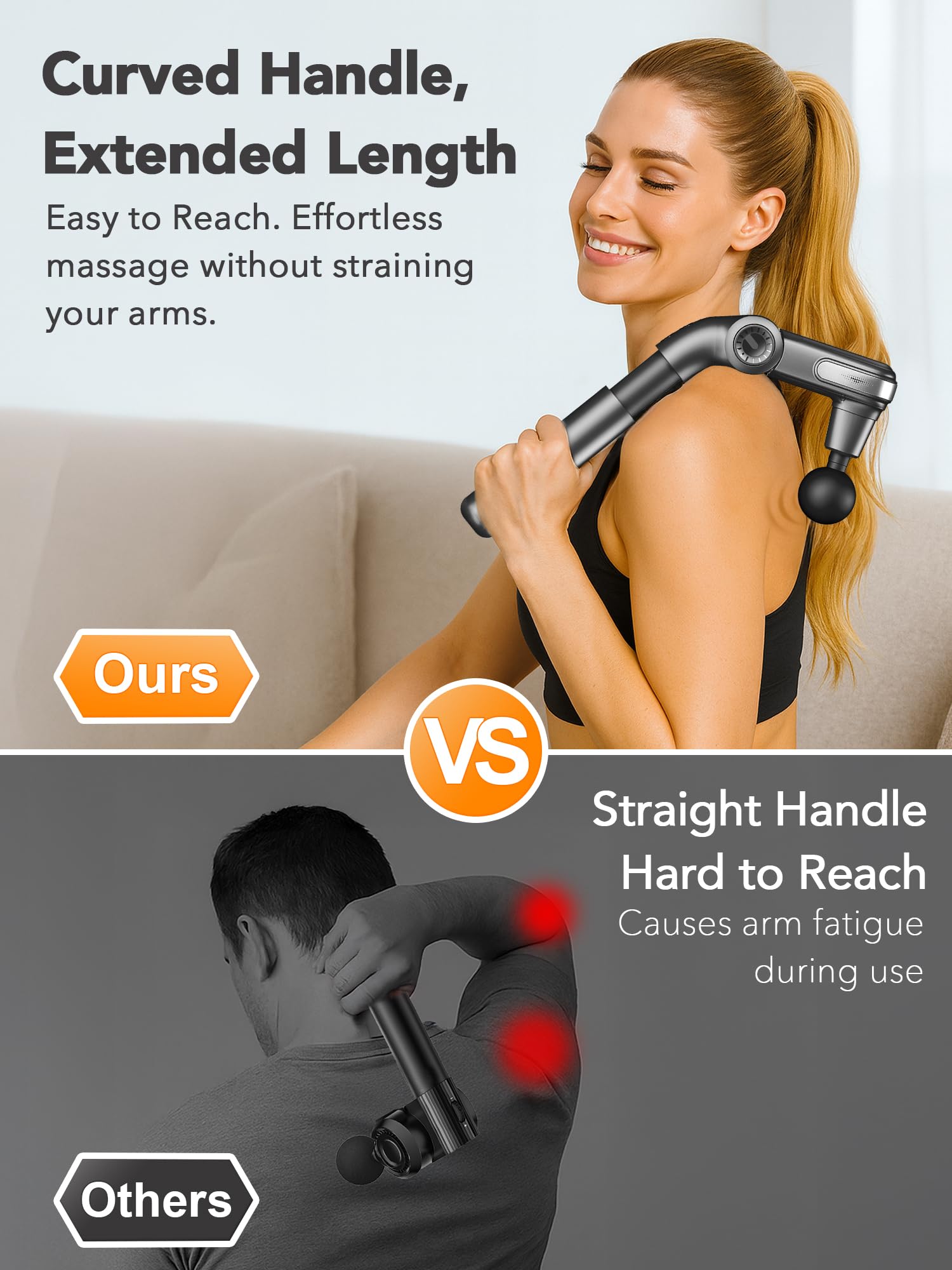 MASGEDRIX massage gun operates quietly under 40dB for calm recovery.