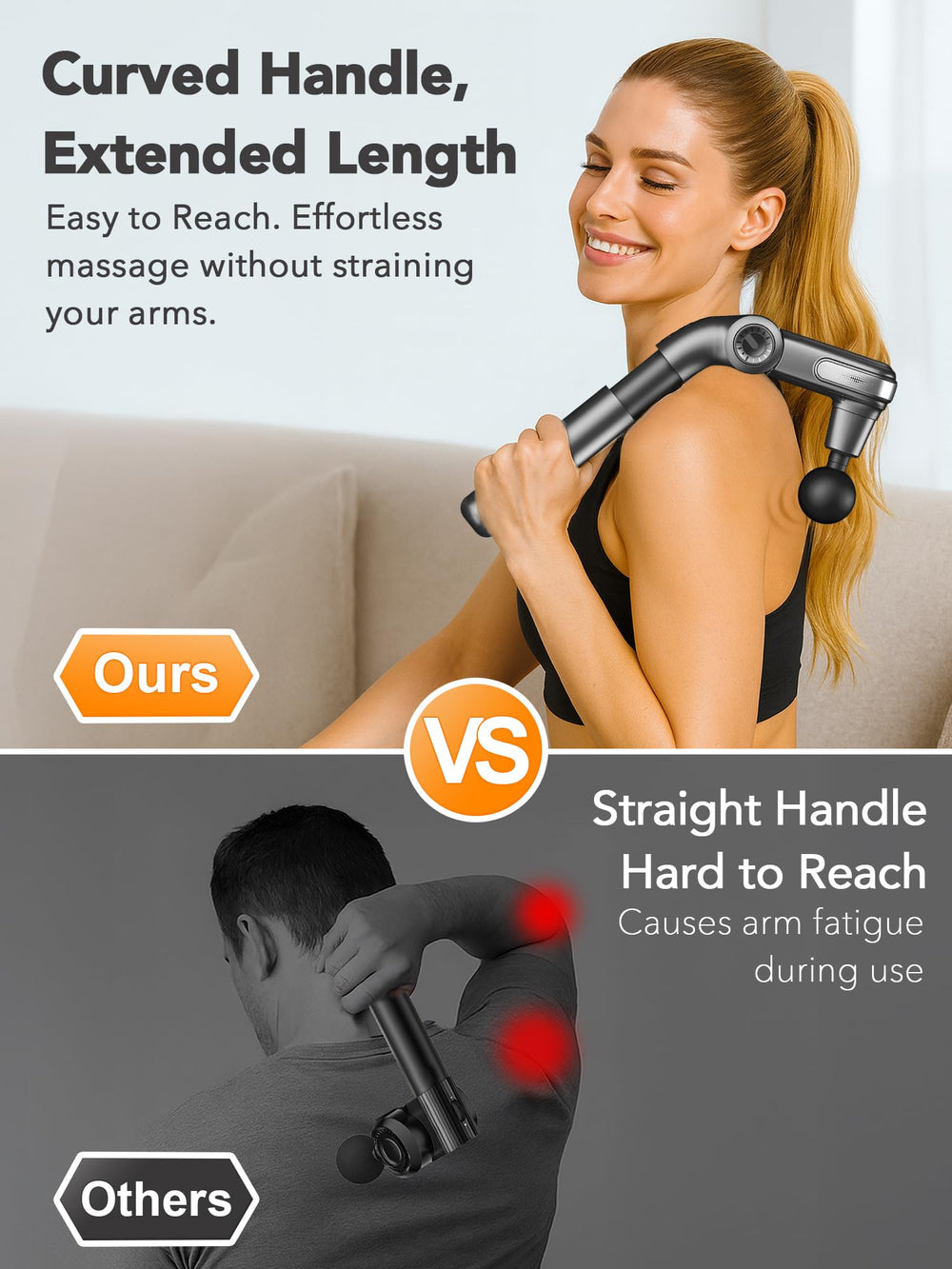 MASGEDRIX massage gun operates quietly under 40dB for calm recovery.