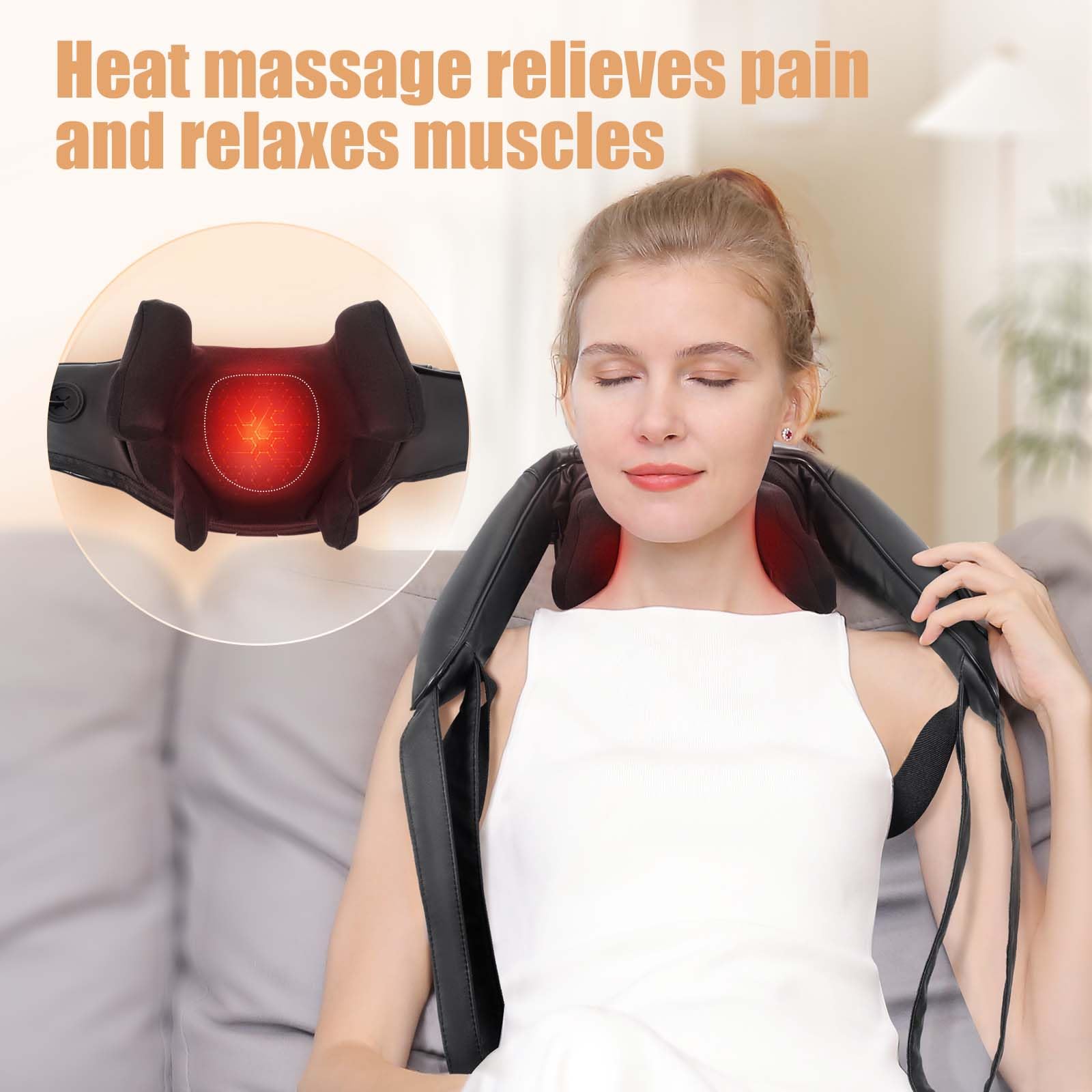 MASGRE back buckle design enables hands-free relaxation while massaging.