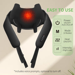 Cordless MASGRE massager powered by 2600mAh battery for use anywhere