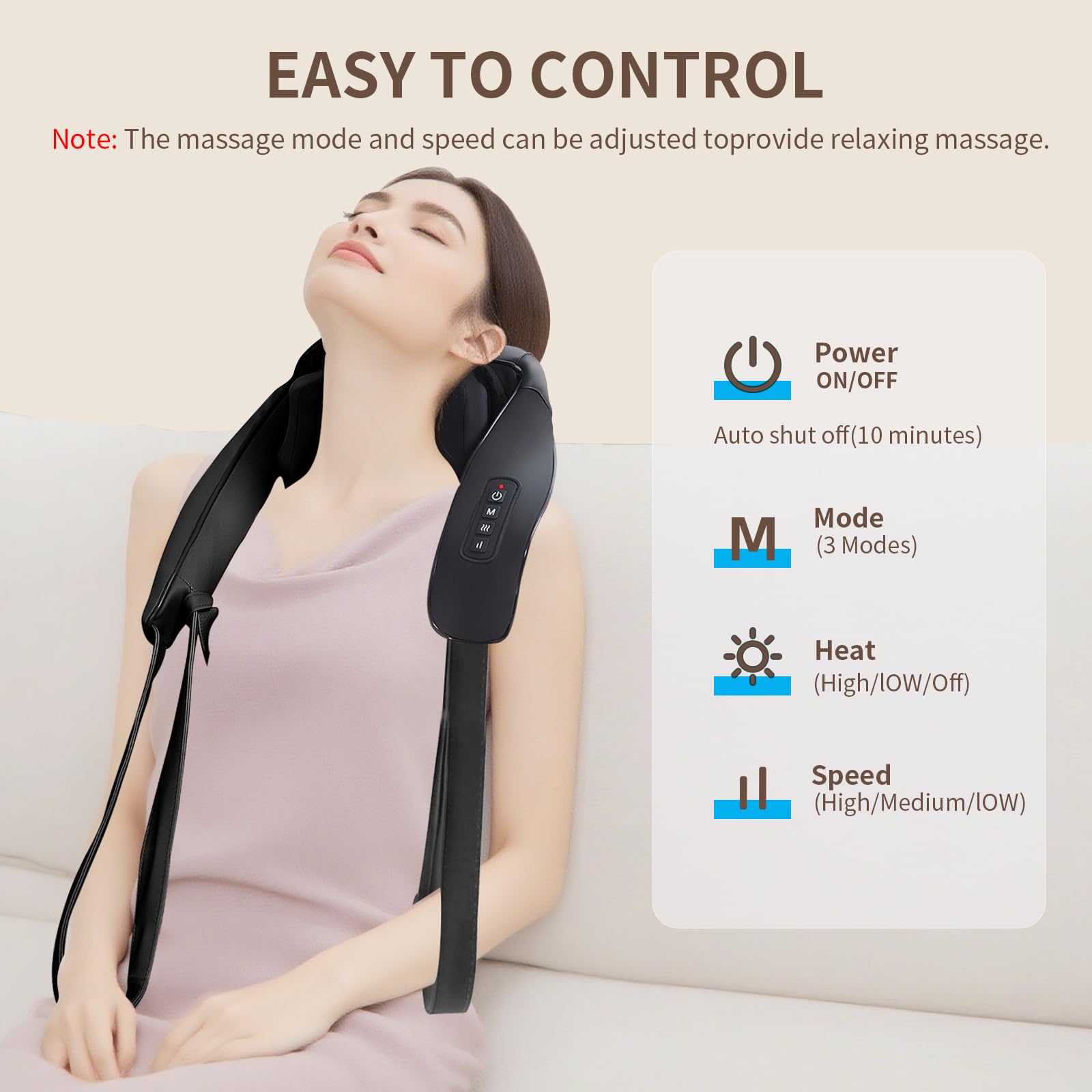 MASGRE cordless massager with rechargeable battery for travel.