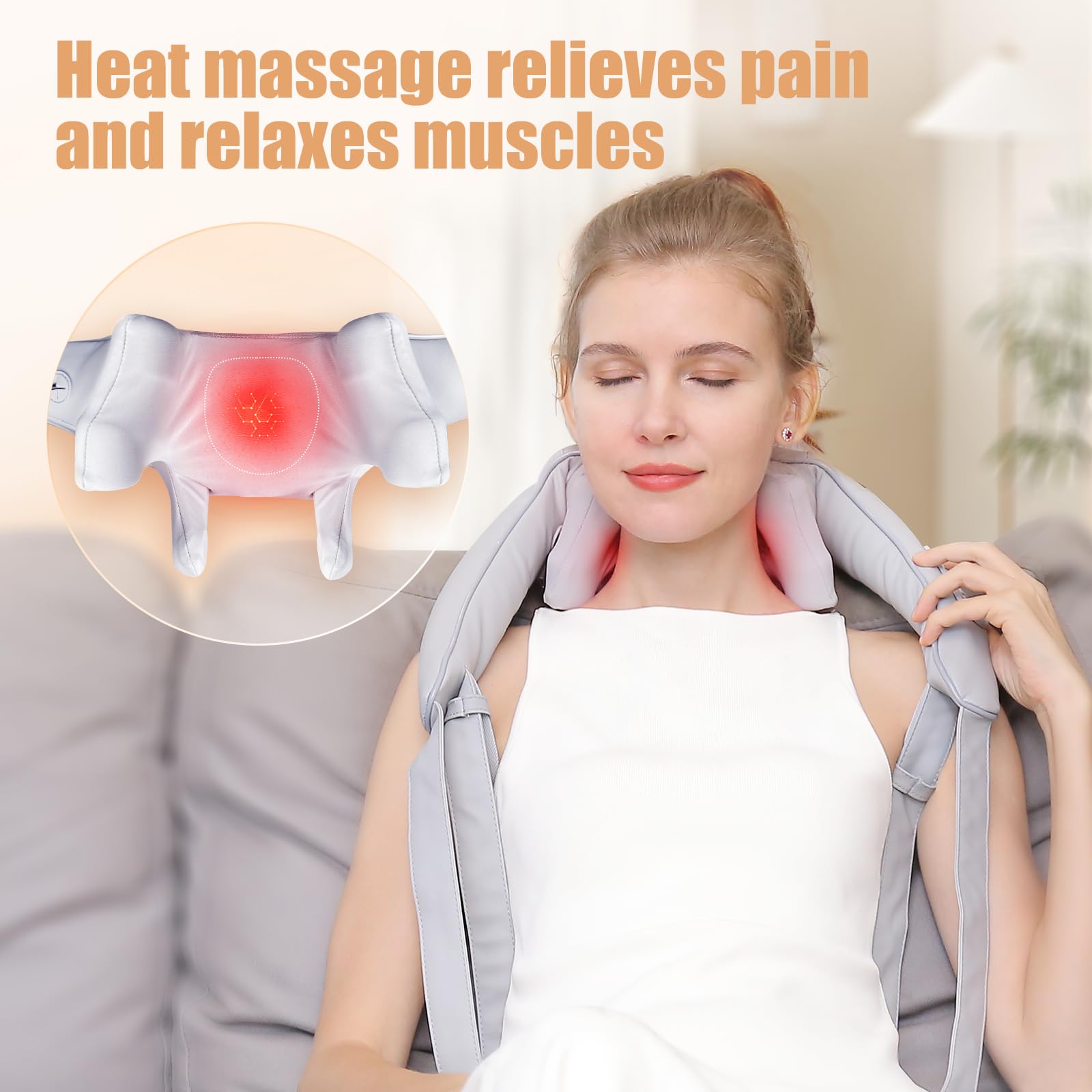 MASGRE cordless shoulder massager for use anywhere without cords