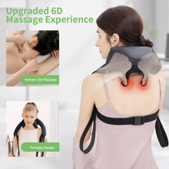 Heat therapy warms tense muscles during neck and shoulder massage