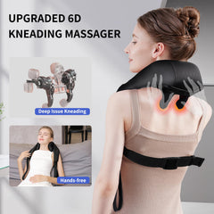 MASGRE neck massager with heat side view shows ergonomic control for easy use.