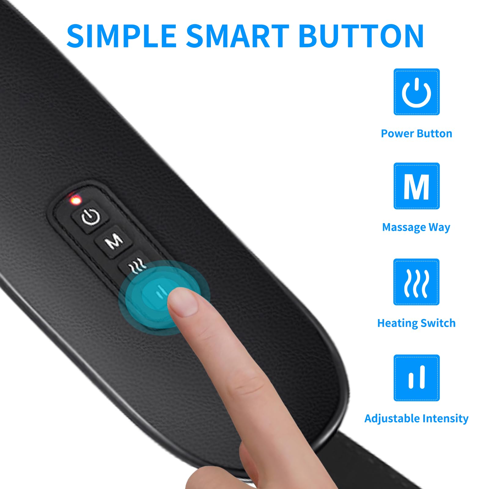 MASGRE neck massager travel scene highlights compact, carry-friendly setup.