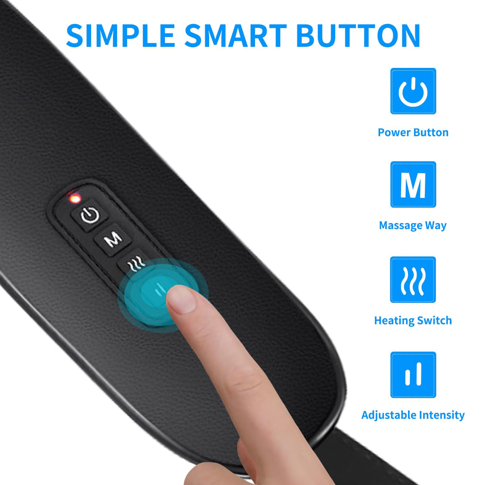 MASGRE neck massager travel scene highlights compact, carry-friendly setup.