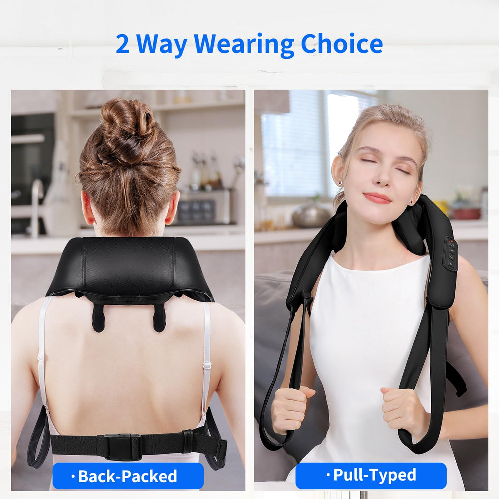 MASGRE neck massager on shoulders demonstrates quick relief during daily tasks.