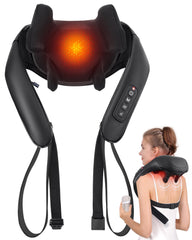 MASGRE Shiatsu back-neck massager with 6D heads for broad coverage.