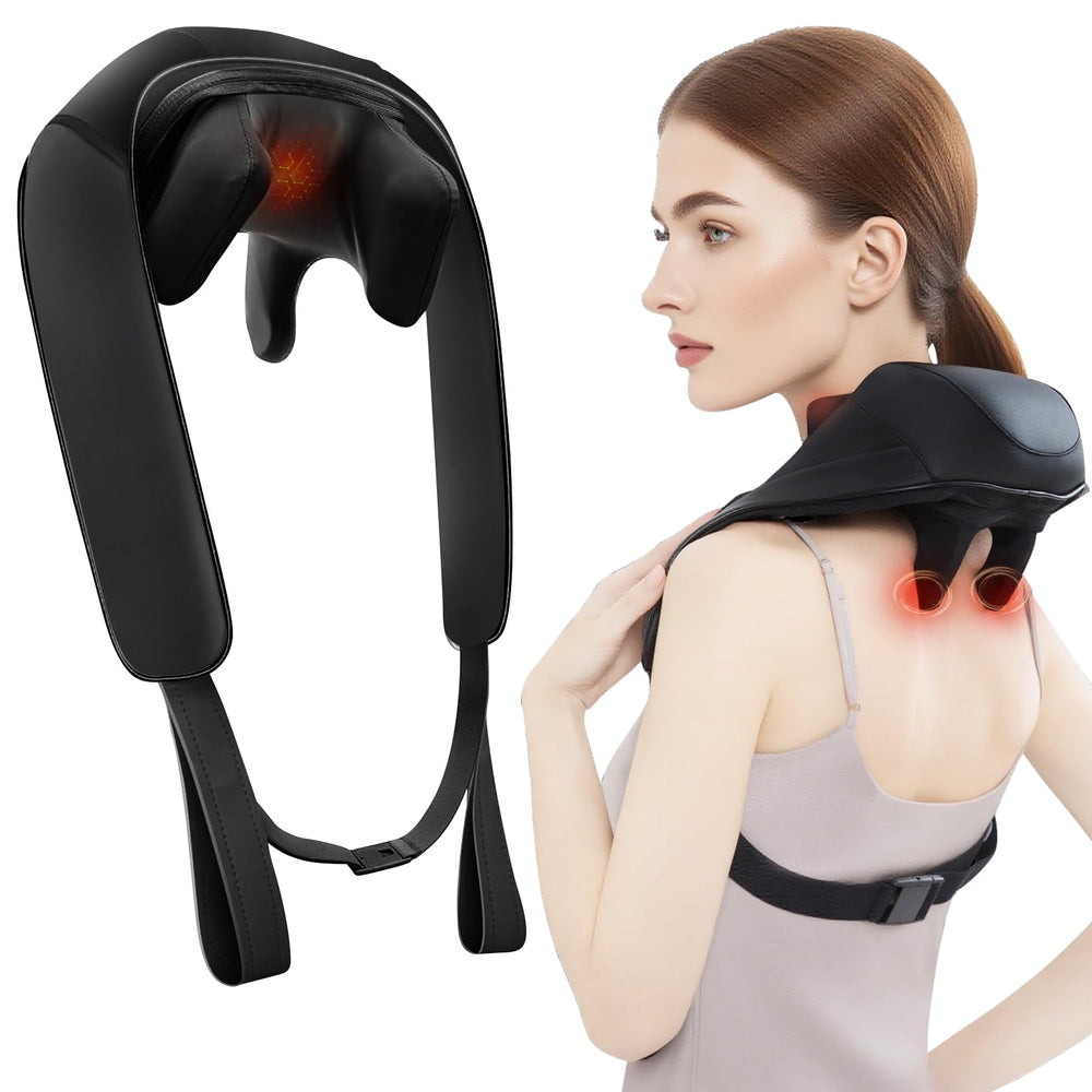 MASGRE shiatsu neck and back massager with deep kneading nodes for home relaxation.