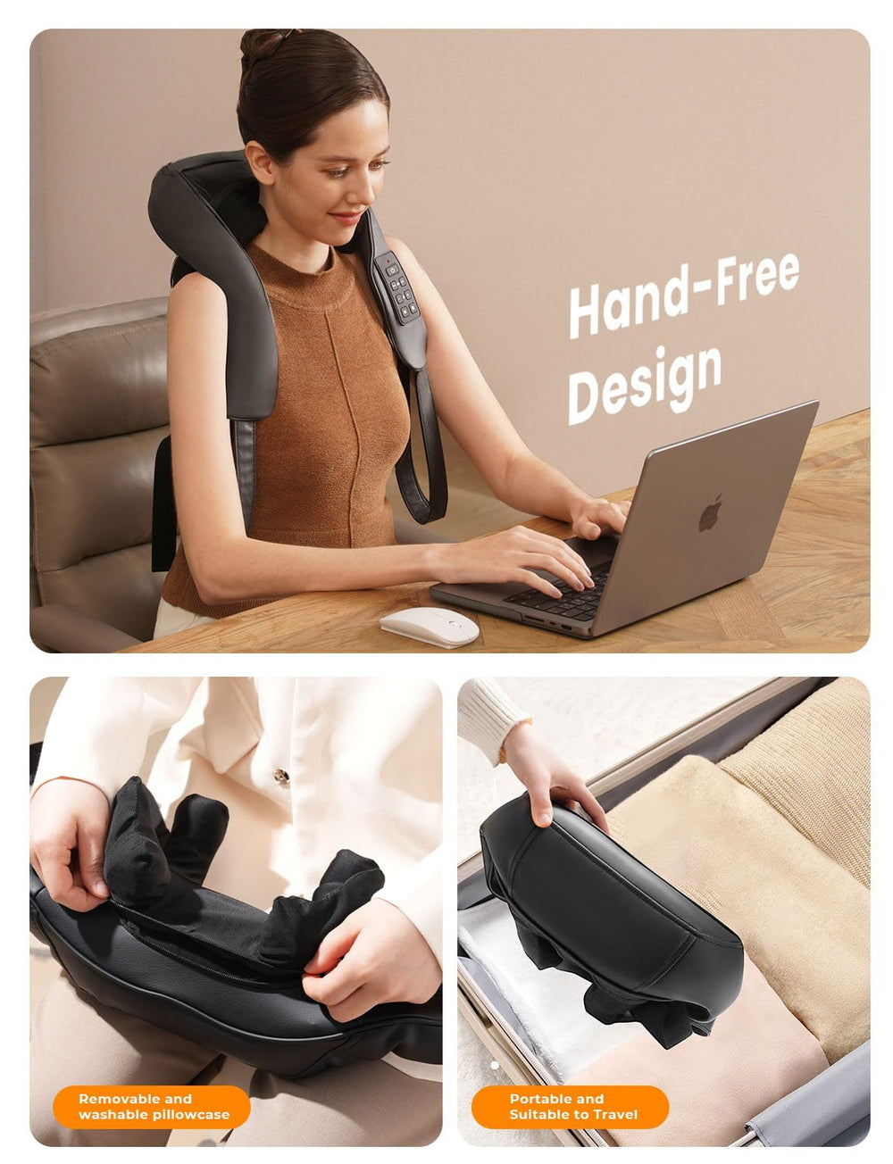 MASGRE shoulder massage pillow targeting neck and upper back