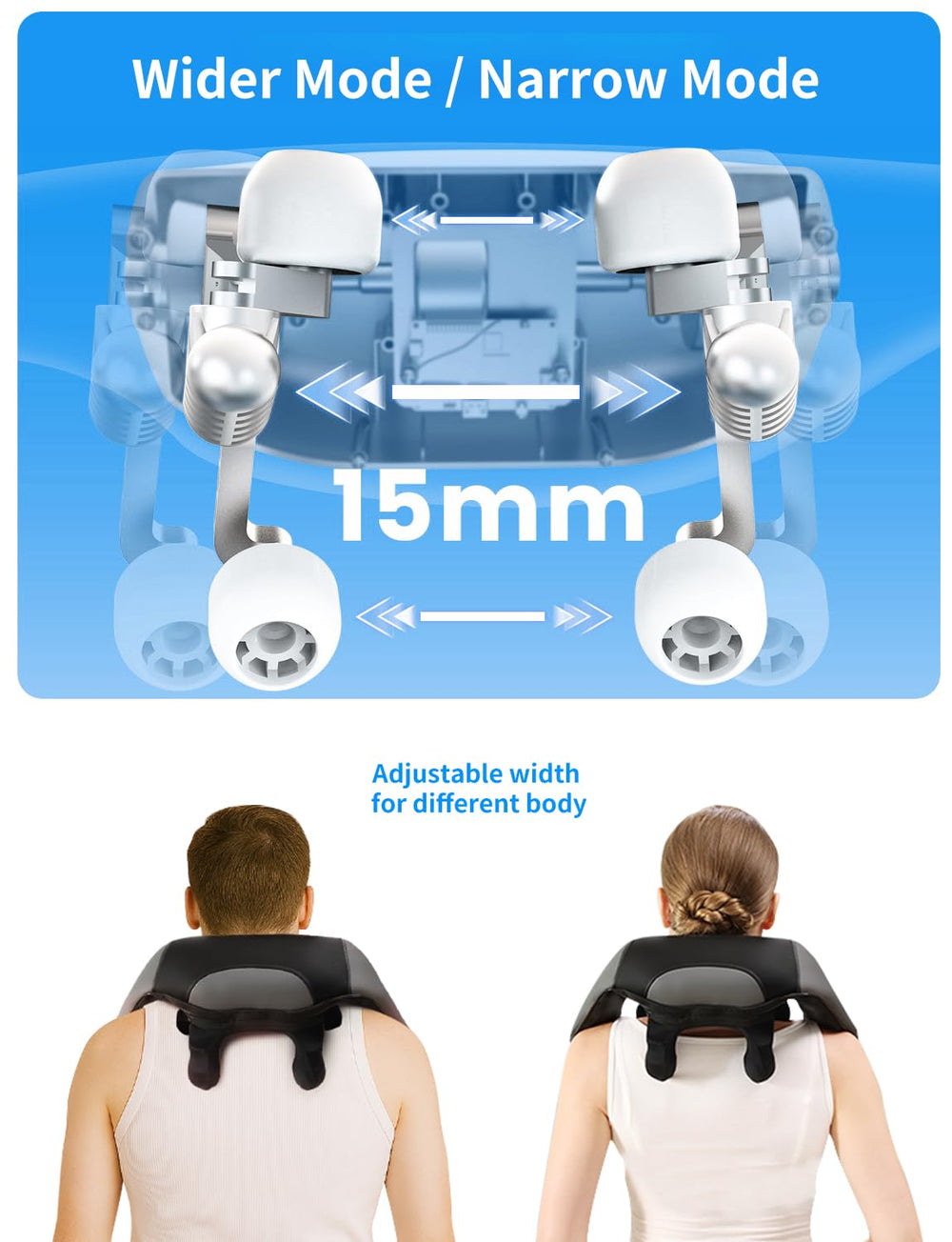 MASGRE upgraded heating adds gentle warmth for relaxing muscles.