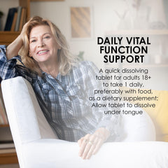 Mason Natural B12 1000 mcg tablet being taken with food for easy daily routine