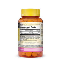 Mason Natural Ferrous Gluconate ingredients panel, soy-free formula