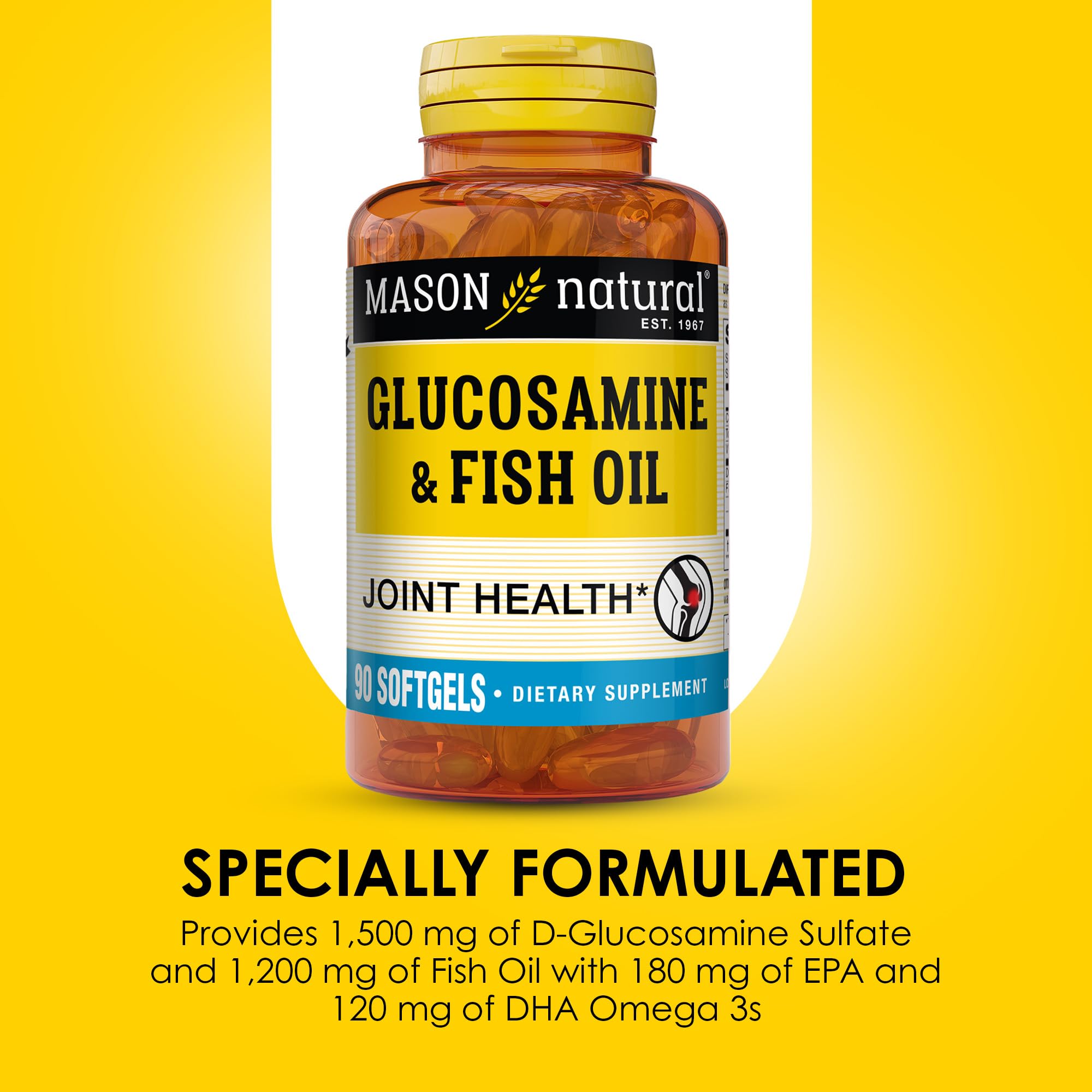 Mason Natural pouring capsules into a spoon, convenient daily intake.