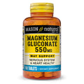 Mason Natural Magnesium Gluconate 550 mg — 100 Day Supply for Heart & Nerve Support