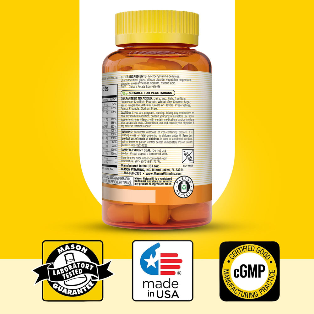 Mason Natural Renal Multivitamin bottle packaging for easy daily use.