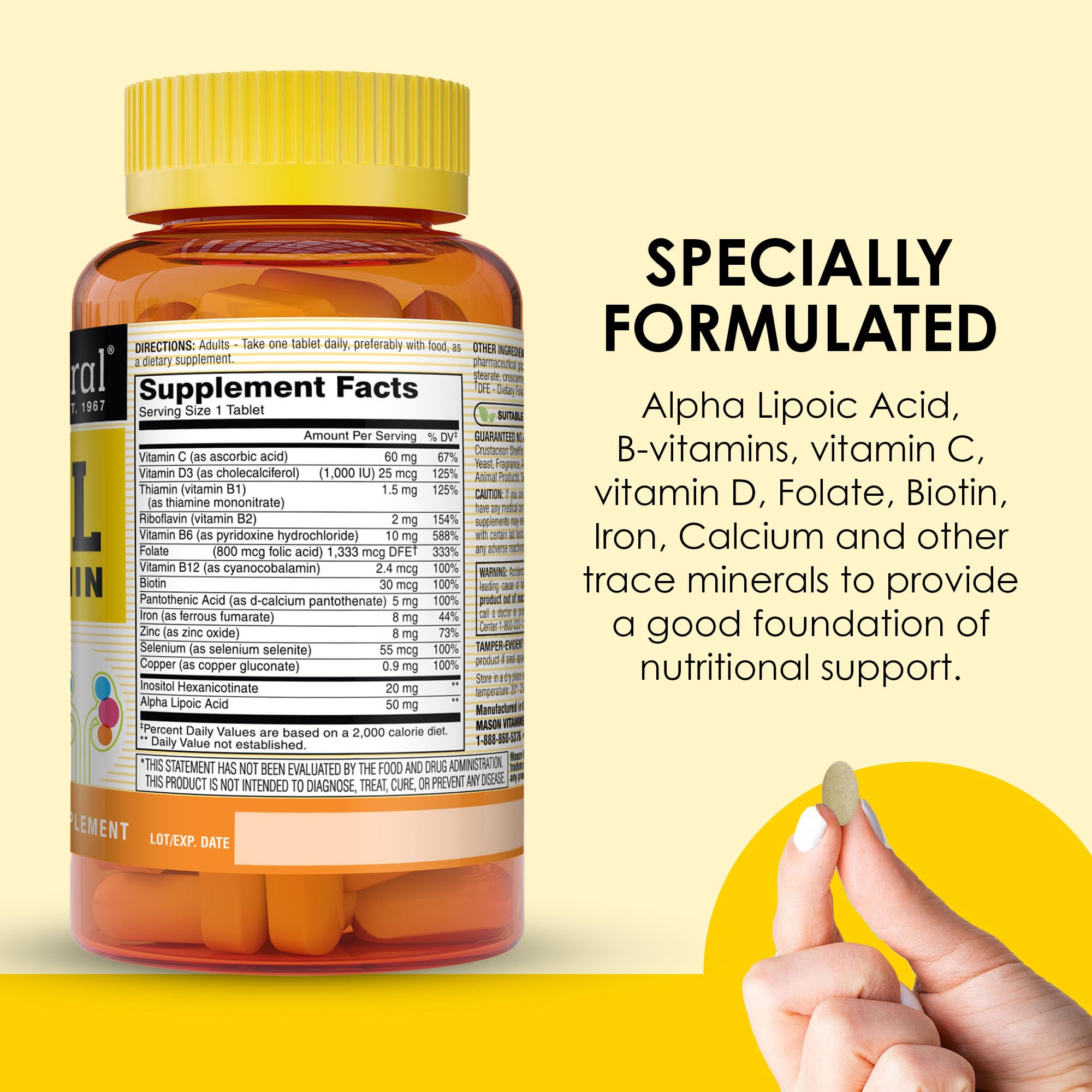 Mason Natural Renal Multivitamin fits into a daily wellness routine.