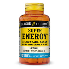 Mason Natural Super Energy bottle front view for daily stamina support.