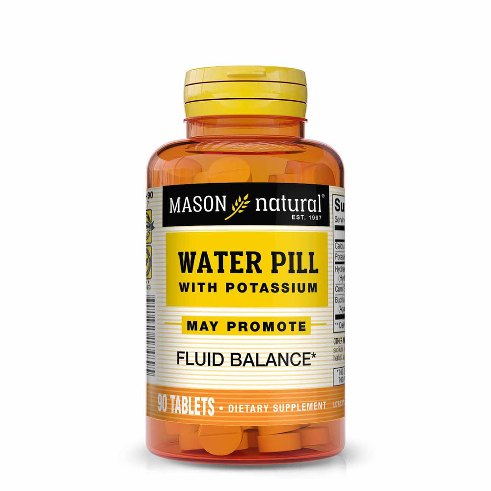 Mason Natural Water Pill bottle front, designed for daily hydration support.