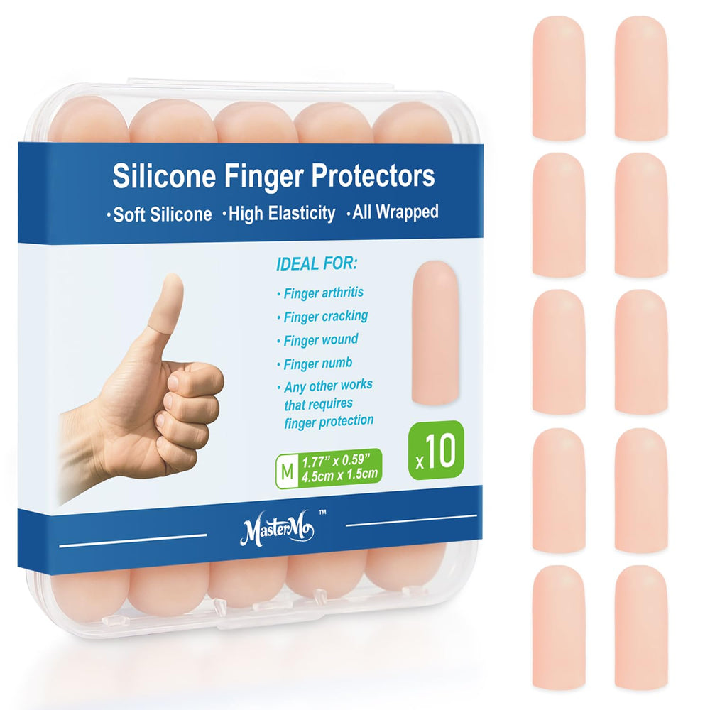 MasterMo gel finger cots protectors on finger reduce friction during daily tasks