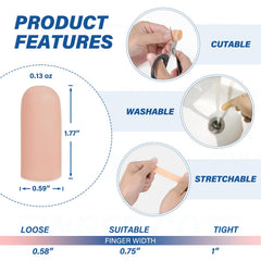 MasterMo silicone finger sleeves worn on hand for comfort during crafts