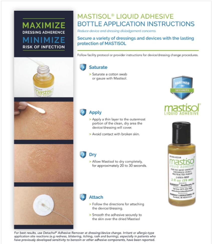 Professional reviewing the 2 oz bottle for durable adhesion options.