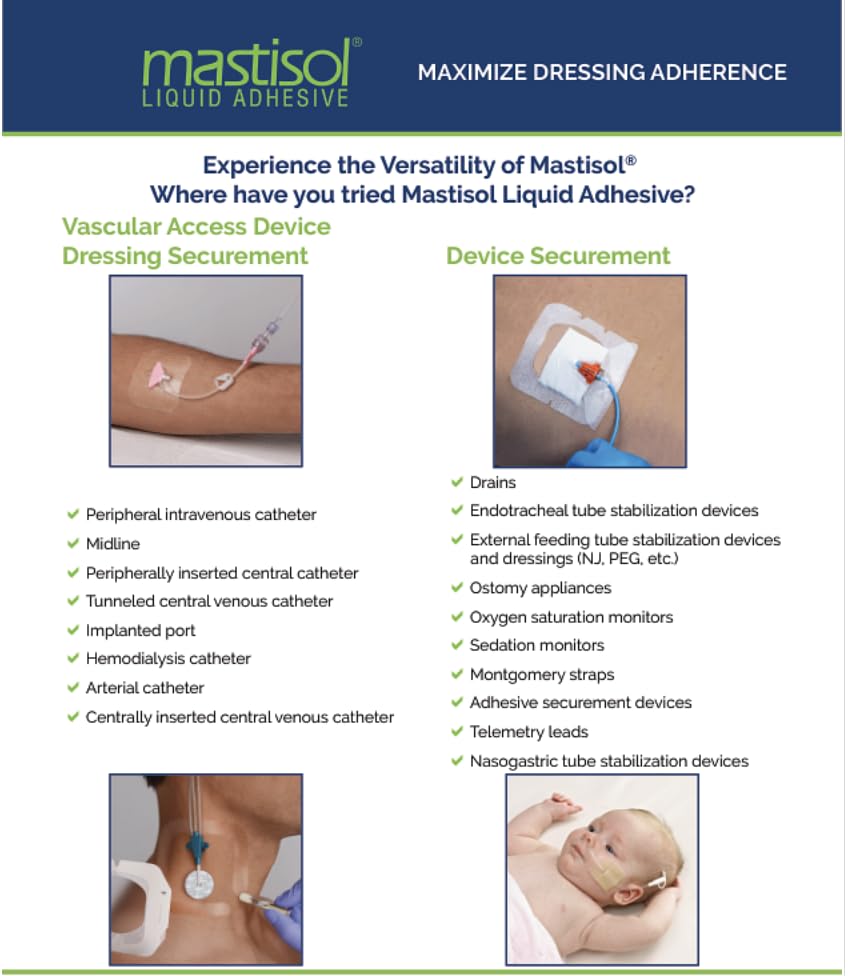 Care-team applying Mastisol in a clinical setting emphasizes efficiency and reduced waste.