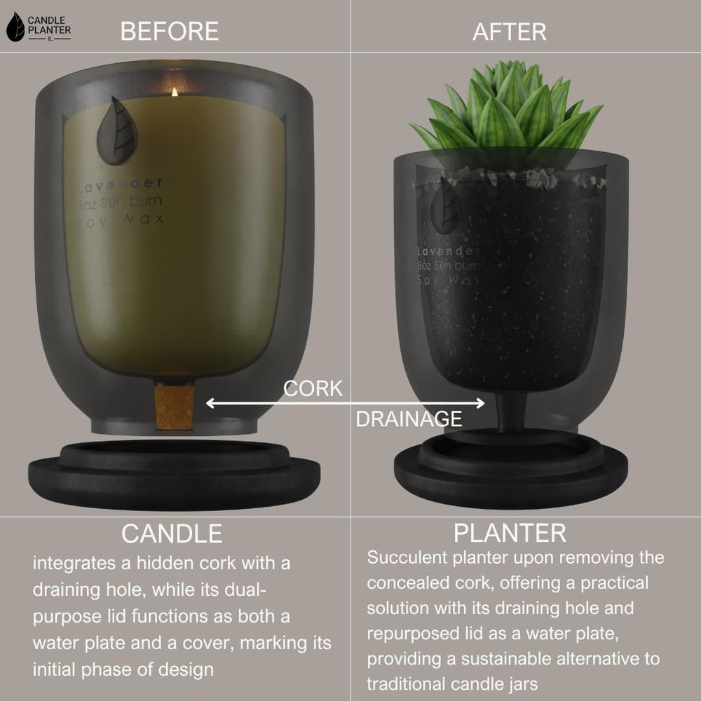 Matani lid doubles as a water saucer beside the planter