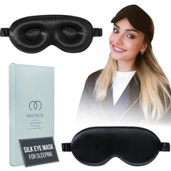MATASSE Silk Your Life eye mask with 3D contour blocks light for deeper rest