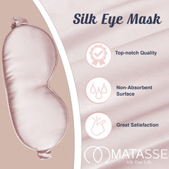 MATASSE Silk eye mask with nose contour for natural breathing and comfort