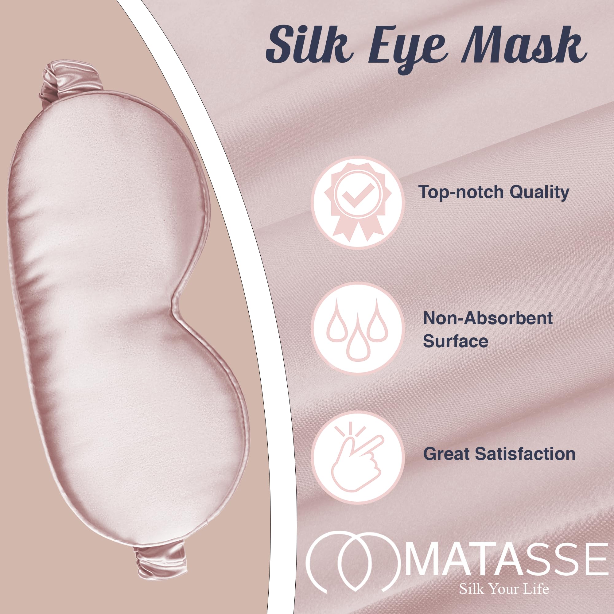 MATASSE Silk Your Life 22 Momme mulberry silk helps hydrate skin overnight.