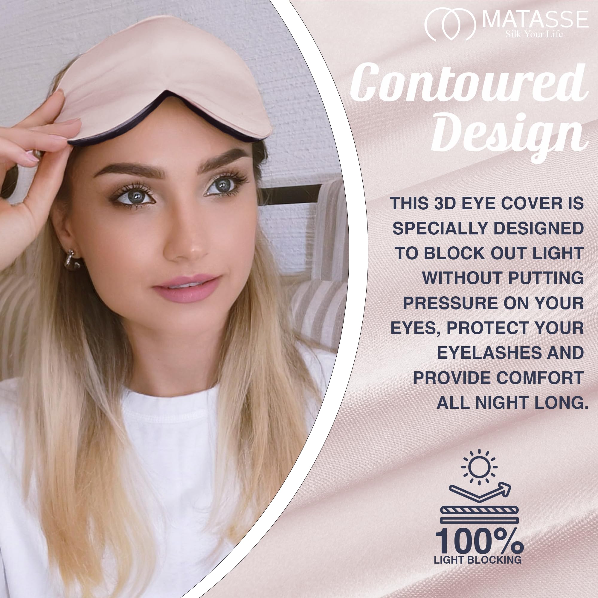 MATASSE Silk Your Life unisex design suits women and men for bedtime use.