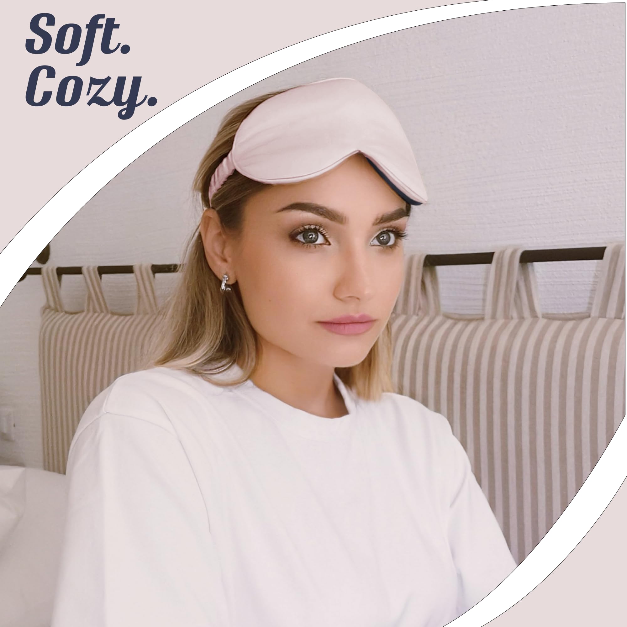 MATASSE Silk Your Life eye mask blocks light during travel and home use.