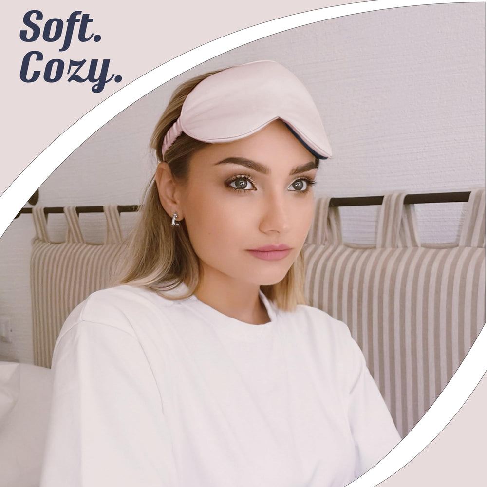 MATASSE Silk Your Life eye mask blocks light during travel and home use.