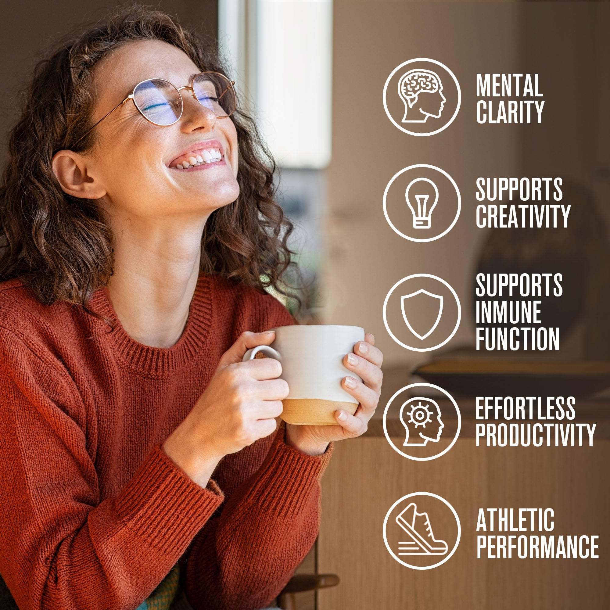 ShroomDNA Chaga close-up emphasizes antioxidant-rich blend.