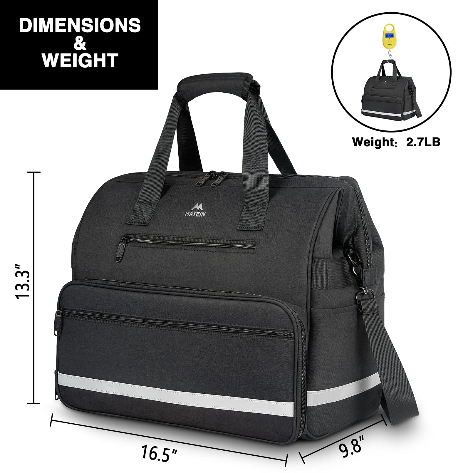 MATEIN medical bag multi-pocket-layout keeps small tools organized for quick access