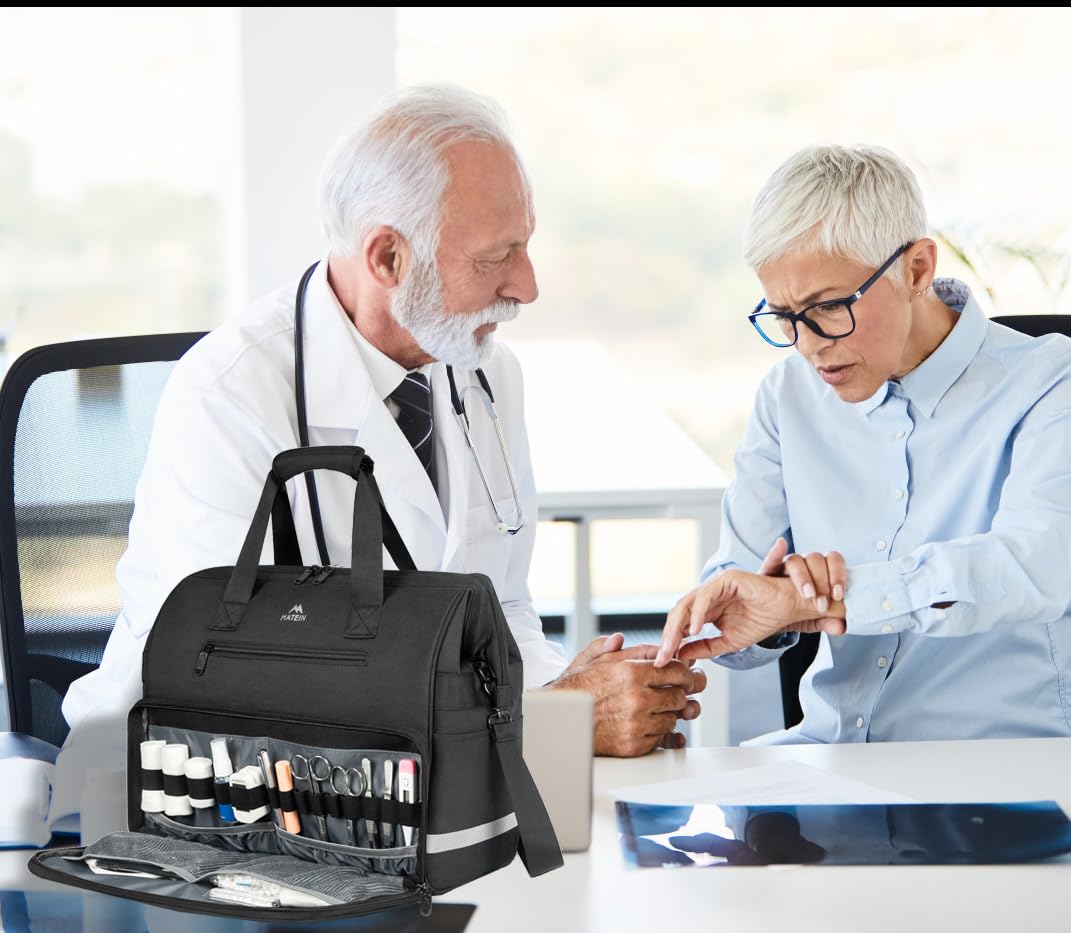 MATEIN medical bag non-slip-bottom prevents sliding on various surfaces
