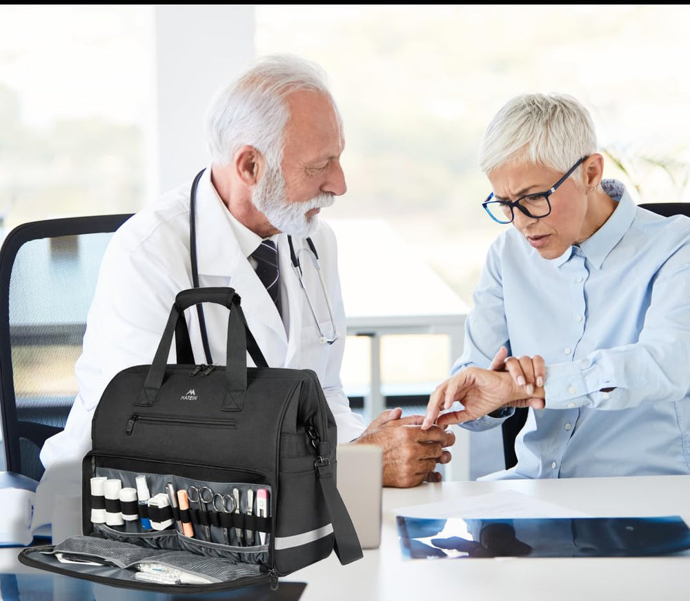 MATEIN medical bag non-slip-bottom prevents sliding on various surfaces