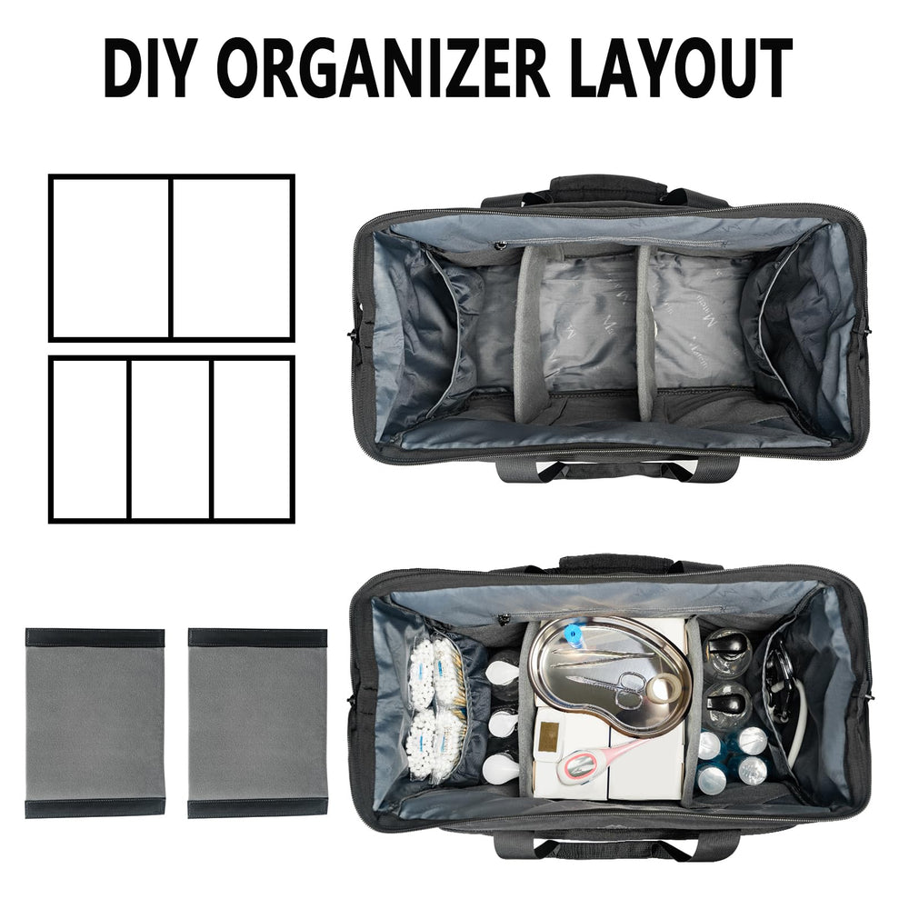 MATEIN medical bag padded-dividers-removable enables layout customization for clinical kits