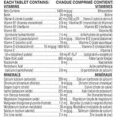 Materna Nestlé Prenatal ingredients list highlighting 23 essential vitamins.