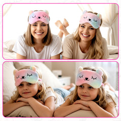 Matwsec panda pink mask that blocks light for restful naps