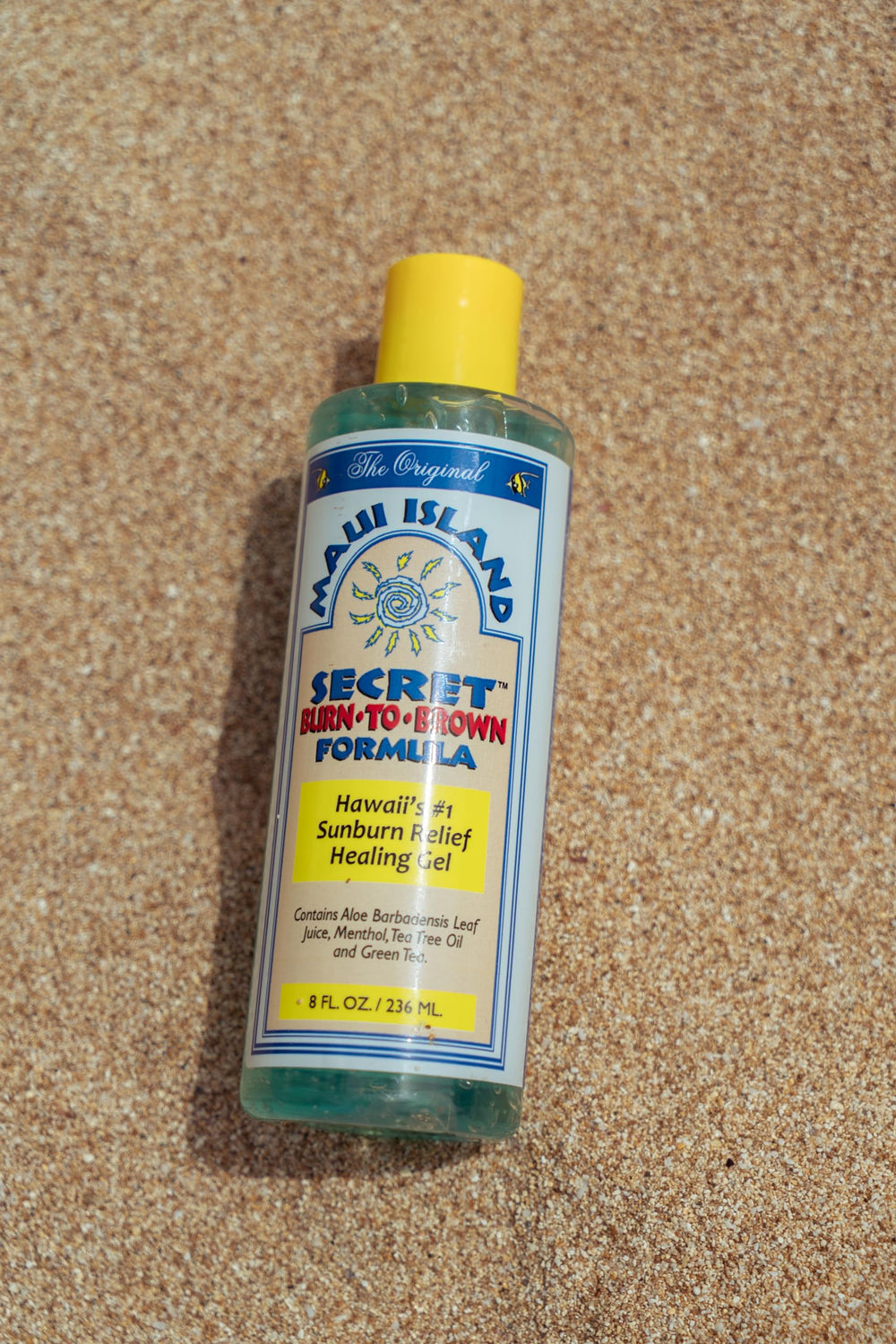 Maui Island Secret Burn to Brown with menthol provides a cooling sensation on skin.