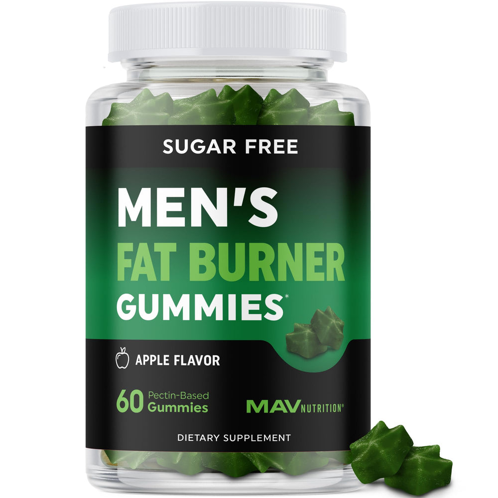 MAV Nutrition Men’s Fat Burner Gummies apple bottle for everyday appetite control