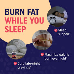 MAV Night Time Fat Burner Gummies with melatonin aid restful sleep and metabolism