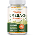 MAV NUTRITION Omega 3-6-9 + DHA Gummies – Plant-Based Triple Omegas from Algae, Flaxseed & Safflower | 60 Gummies