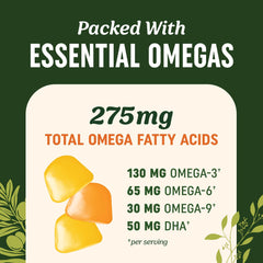 MAV Nutrition Omega 3-6-9 gummies lemon flavor close-up with bright zest