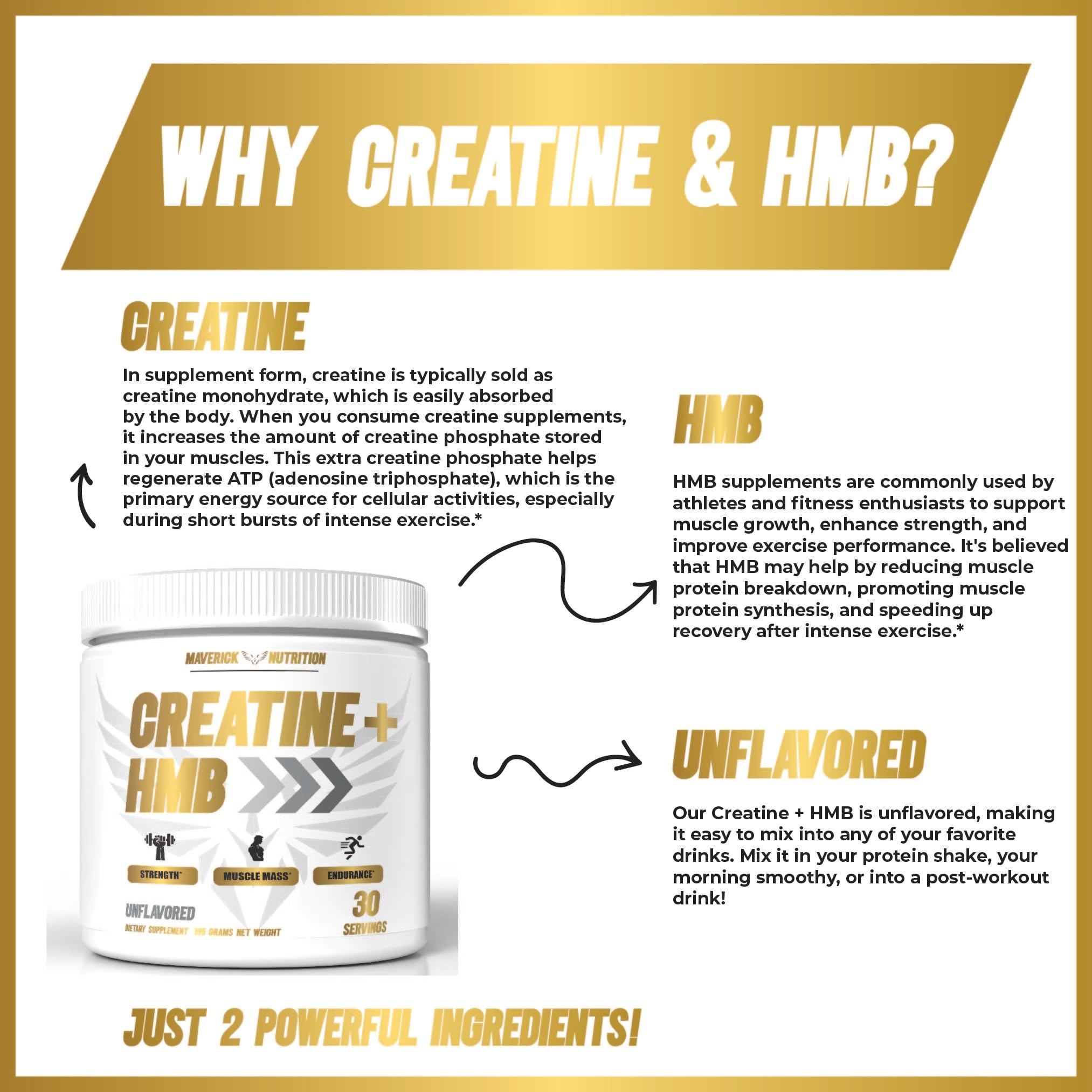 Maverick Nutrition Creatine HMB powder in use during training.