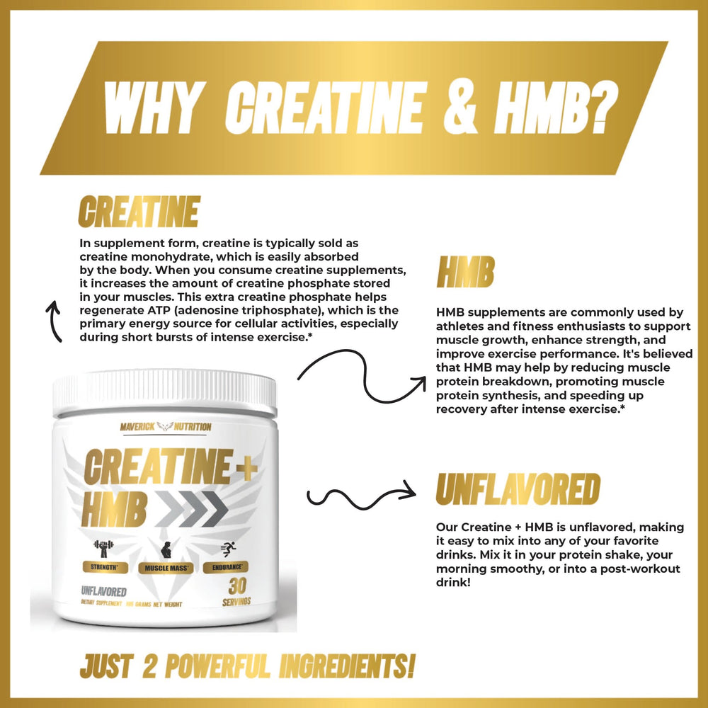 Maverick Nutrition Creatine HMB powder in use during training.
