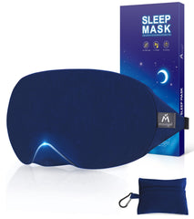 Mavogel máscara dormir frente azul estrellado bloquea la luz para descansar.
