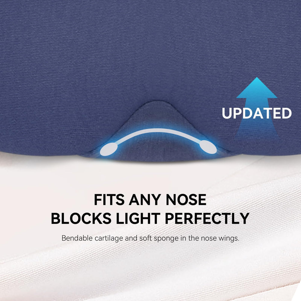 Diseño ultradelgado evita presión alrededor de los ojos al dormir de lado.